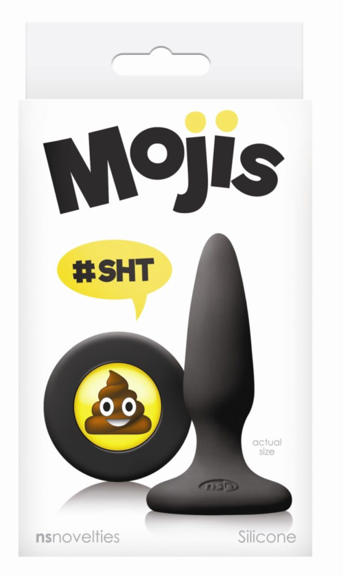 Черная силиконовая пробка Emoji SHT - 8,6 см. - 1