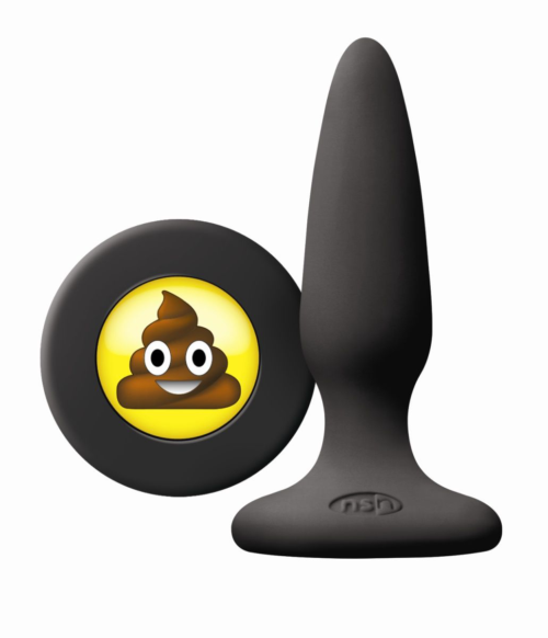 Черная силиконовая пробка Emoji SHT - 8,6 см. - 0