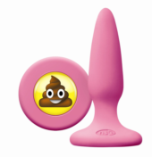Розовая силиконовая пробка Emoji SHT - 8,6 см. - 0