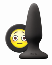 Черная силиконовая пробка среднего размера Emoji OMG - 10,2 см. - 0