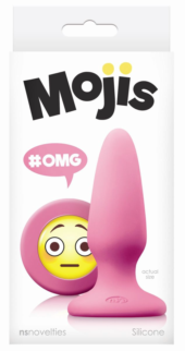 Розовая силиконовая пробка среднего размера Emoji OMG - 10,2 см. - 1