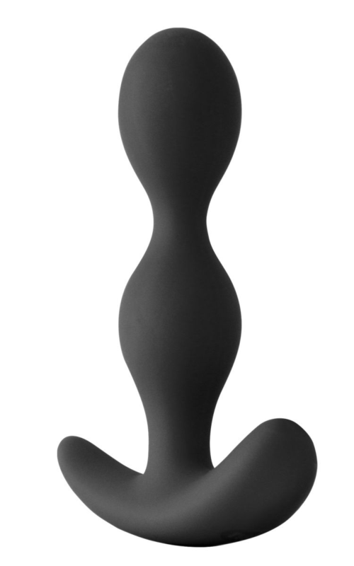 Черная силиконовая анальная пробка-елочка Pillager II - 12,4 см. - 0