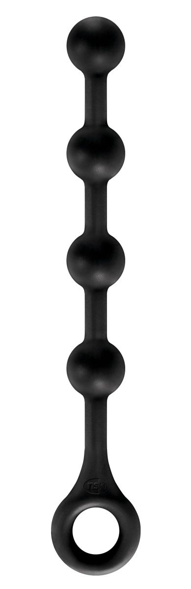 Черная цепочка анальных шариков Soft Balls Jr. - 29 см. - 0