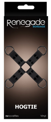 Черная крестообразная связка Bondage Hogtie - 1