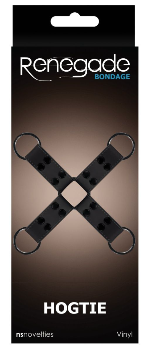 Черная крестообразная связка Bondage Hogtie - 1