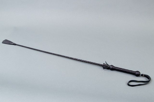 Плетёный длинный стек с наконечником-хлопушкой - 85 см. - 0