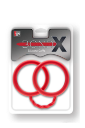 Красные силиконовые наручники BONDX SILICONE CUFFS - 1