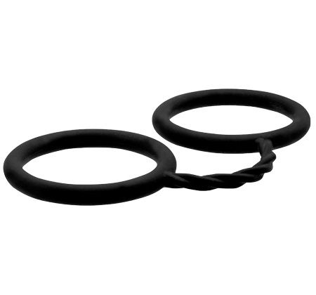 Чёрные силиконовые наручники BONDX SILICONE CUFFS - 0