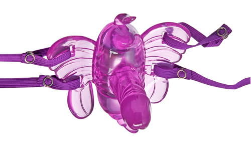 Фиолетовая вибробабочка HONEYDEW BUTTERFLY REMOTE с пультом ДУ - 0