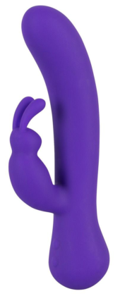 Фиолетовый вибратор с клиторальным стимулятором Rechargeable Rabbit - 20,7 см. - 0