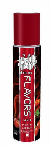 Разогревающий лубрикант Fun Flavors 4-in-1 Popp n Cherry с ароматом вишни - 30 мл. - 0