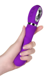 Фиолетовый вибратор PILO с wow-режимом - 20 см. - 3