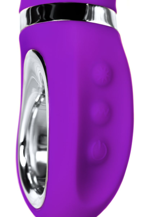 Фиолетовый вибратор PILO с wow-режимом - 20 см. - 7