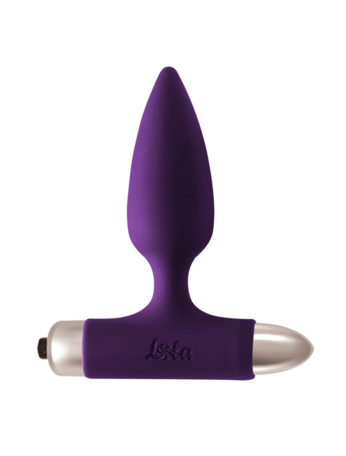 Фиолетовая анальная вибропробка New Edition Glory - 11 см. - 0
