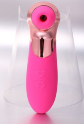 Розовый вибростимулятор PRO-X5 с функцией вакуумной стимуляции - 1