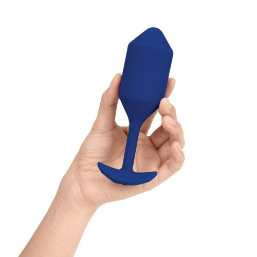 Синяя пробка для ношения с вибрацией Snug Plug 4 - 14 см. - 2