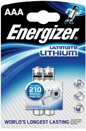 Батарейки Energizer Ultimate Lithium FR03/L92 AAA - 2 шт. - 0