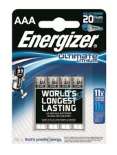 Батарейки Energizer Ultimate Lithium L92 AAA B - 4 шт. - 0