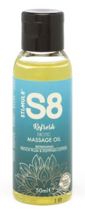 Массажное масло S8 Massage Oil Refresh с ароматом сливы и хлопка - 50 мл. - 0