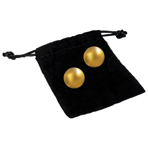 Вагинальные шарики 24К GOLD PLATED PLEASURE BALLS с золотым покрытием - 0