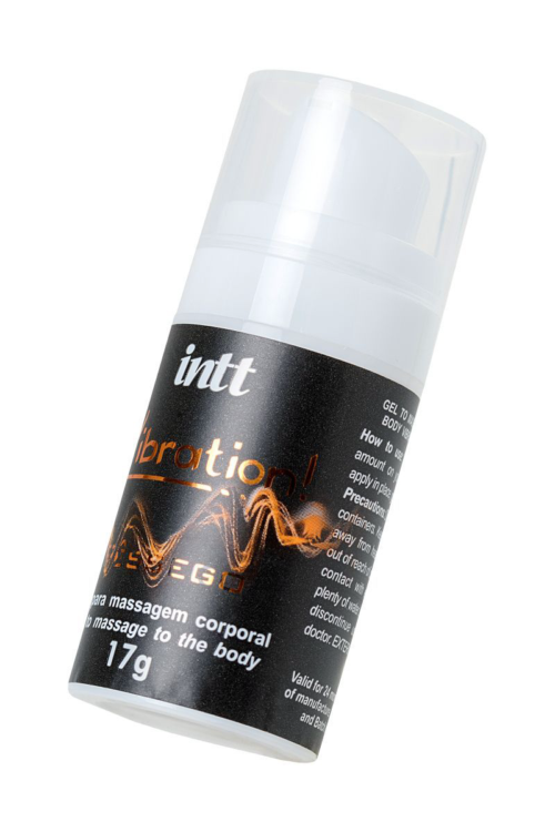 Жидкий массажный гель INTT VIBRATION Peach с ароматом персика и эффектом вибрации - 17 мл. - 0