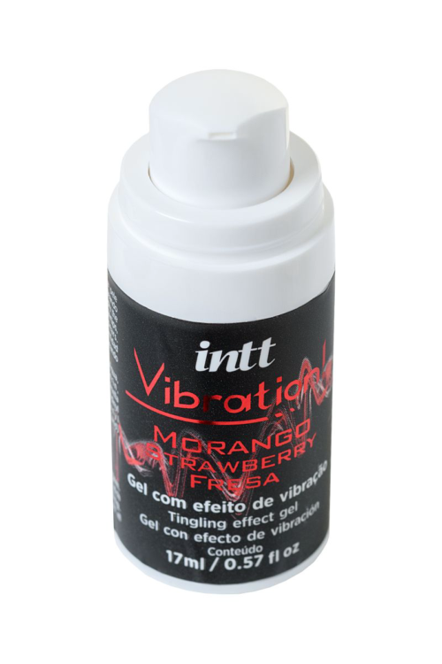 Жидкий массажный гель VIBRATION Strawberry с ароматом клубники и эффектом вибрации - 17 мл. - 4