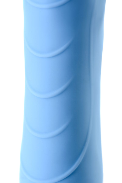 Голубой силиконовый вибратор с функцией нагрева и пульсирующими шариками FAHRENHEIT - 19 см. - 12