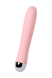 Розовый силиконовый вибратор с функцией нагрева и пульсирующими шариками FAHRENHEIT - 19 см. - 1