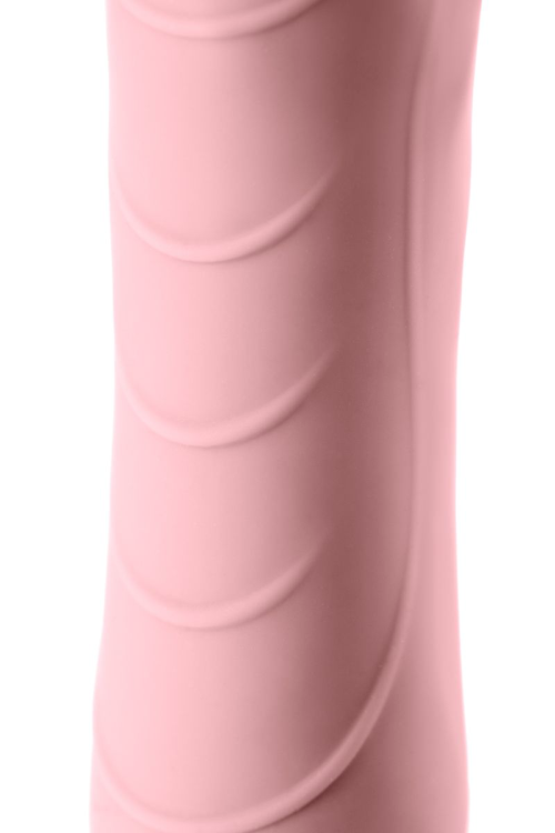 Розовый силиконовый вибратор с функцией нагрева и пульсирующими шариками FAHRENHEIT - 19 см. - 12