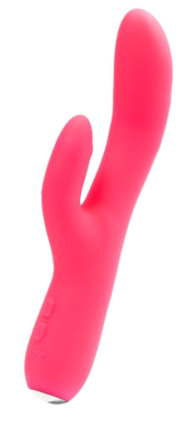 Розовый вибромассажер VeDO Rockie с клиторальным отростком - 21,9 см. - 0