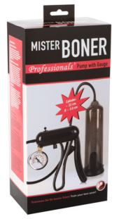 Черная вакуумная помпа с манометром Mister Boner Professionals Pump - 1