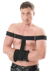 Черная сбруя на предплечья с фиксацией рук Torso Restraints - 5