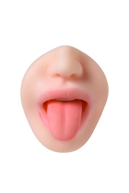 Телесный двусторонний мастурбатор Fruity Tongue - ротик и вагина - 4