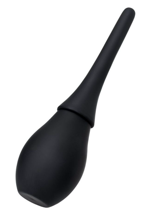 Черный силиконовый анальный душ A-toys с гладким наконечником - 0