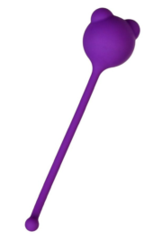 Фиолетовый силиконовый вагинальный шарик A-Toys с ушками - 0