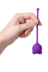 Фиолетовый силиконовый вагинальный шарик A-Toys с ушками - 2