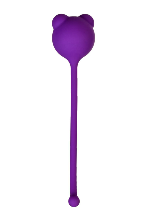 Фиолетовый силиконовый вагинальный шарик A-Toys с ушками - 1