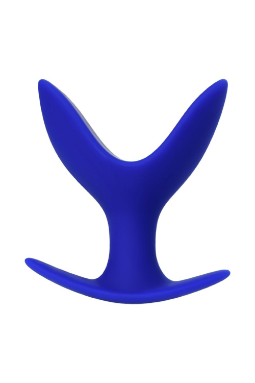 Синяя силиконовая расширяющая анальная втулка Bloom - 9 см. - 2