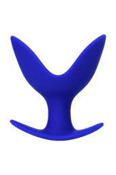 Синяя силиконовая расширяющая анальная втулка Bloom - 9,5 см. - 2