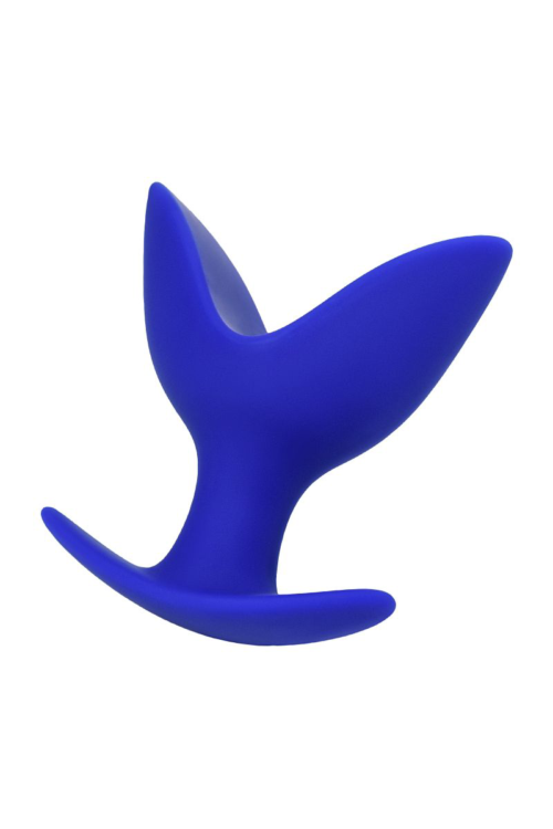 Синяя силиконовая расширяющая анальная втулка Bloom - 9,5 см. - 1