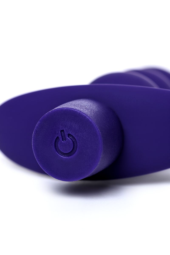 Фиолетовый силиконовый анальный вибратор Dandy - 13,5 см. - 7