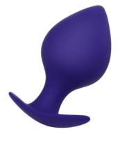 Фиолетовая силиконовая анальная пробка Glob - 10 см. - 0