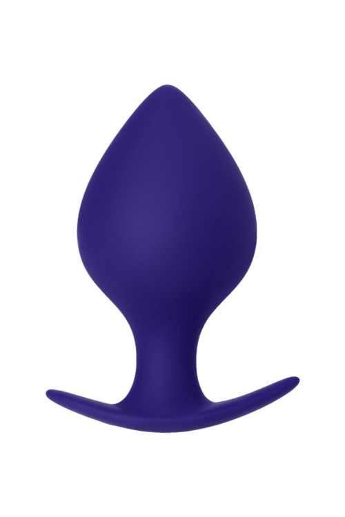 Фиолетовая силиконовая анальная пробка Glob - 10 см. - 2