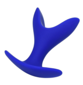 Синяя силиконовая расширяющая анальная пробка Bloom - 8,5 см. - 0
