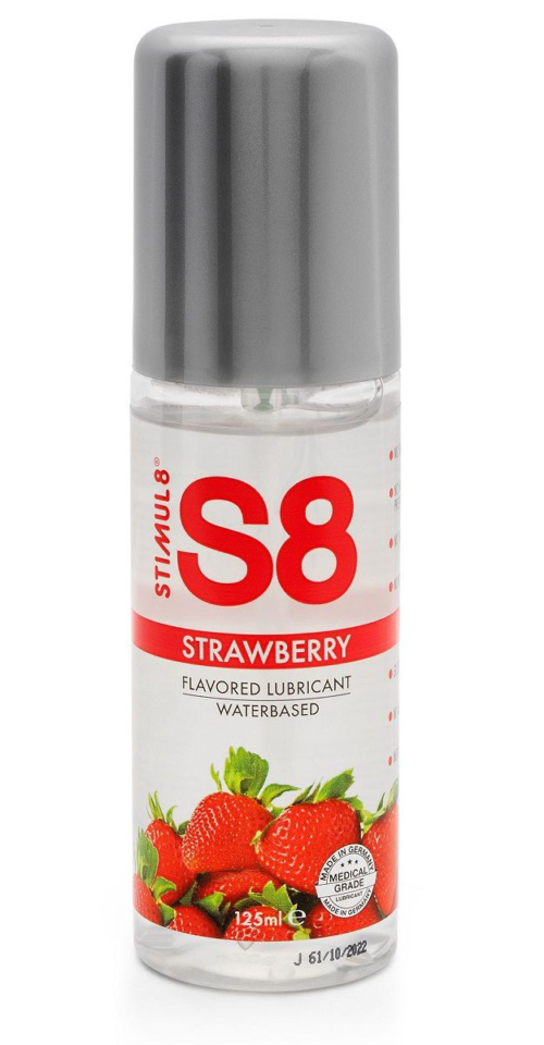 Смазка на водной основе S8 Flavored Lube со вкусом клубники - 125 мл. - 0