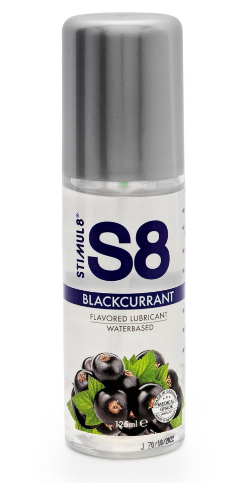 Смазка на водной основе S8 Flavored Lube со вкусом черной смородины - 125 мл. - 0