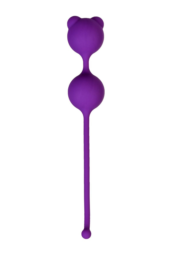 Фиолетовые вагинальные шарики A-Toys с ушками - 1