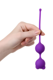 Фиолетовые вагинальные шарики A-Toys с ушками - 2