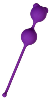 Фиолетовые вагинальные шарики A-Toys с ушками - 0