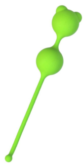 Зеленые вагинальные шарики A-Toys с ушками - 0